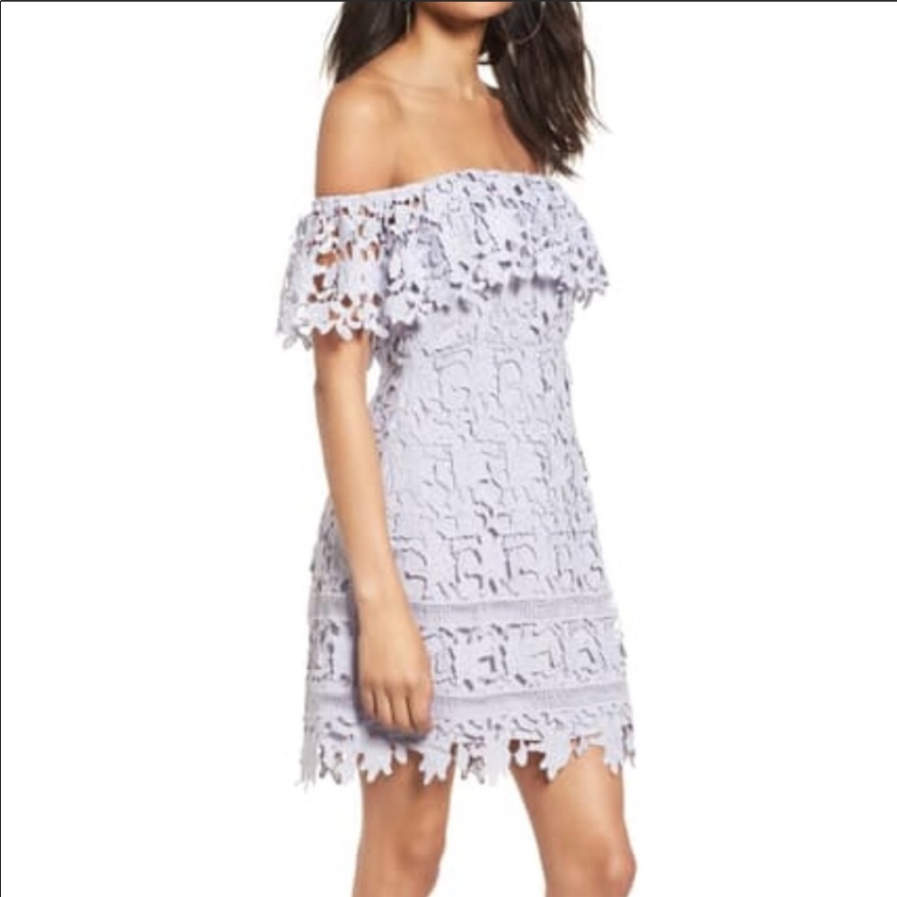 ASTR off the shoulder lace dress